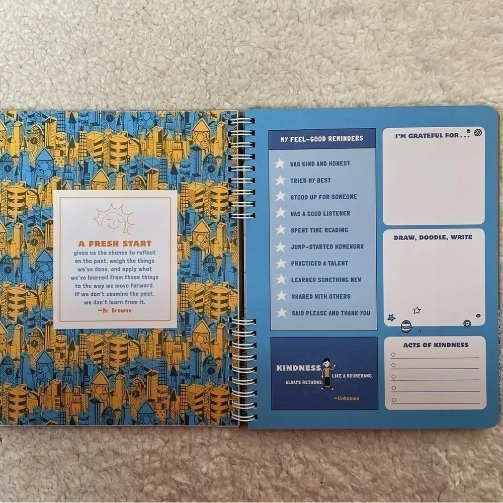 ☀️2/$14 Wonder School Planner A Week-at-a-Glance Kids' Planner w/Stickers Diary